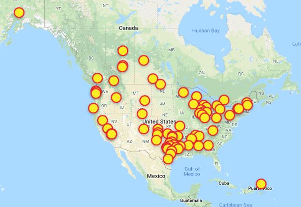 Lemonade Day Map of Cities